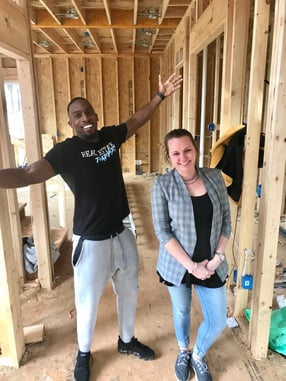 Jay with Asset Manager Brianne Cunnion on site at one of Jay's projects.
