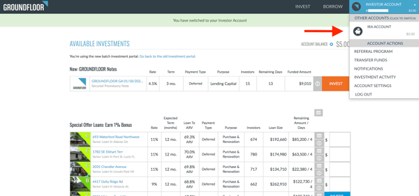 Set up your IRA through GROUNDFLOOR today.