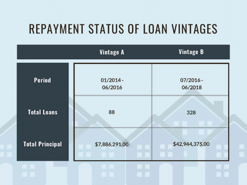 Repayment Status of Loan Vintages, as of 8/31/2018