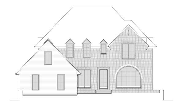 A sketch of the planned front view of 2951 Westminster Circle.