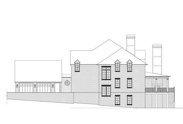 A sketch of the planned side view of 2951 Westminster Circle.